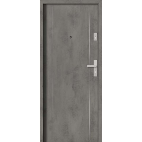 Drzwi wewnątrzklatkowe Barański INOX S 106