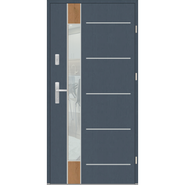 Drzwi zew. aluminiowe WIKĘD FUTURE INOX FI06D