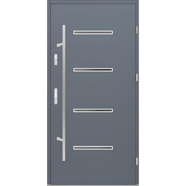 Drzwi zew. aluminiowe WIKĘD FUTURE INOX FI09A